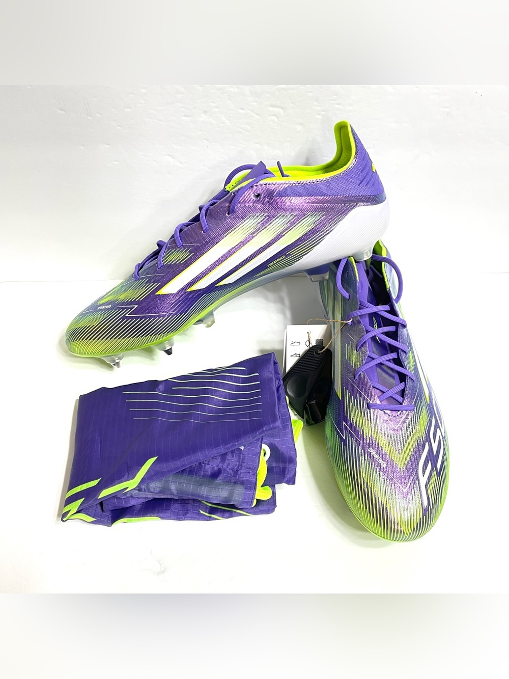 Adidas F50 Elite SG Soccer Cleats Men's Size 11 Purple Rush Lucid Lemon JH7633
